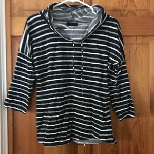 Quarter Sleeve Striped Shirt